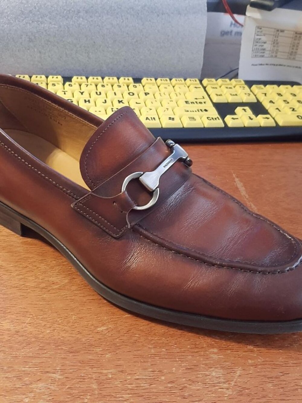 Magnanni Men Buckle Leather Loafer Brown Sz US 9/EU 42 Made Spain PreLoved